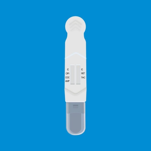 Prueba de antidoping 5 parámetros (THC, COC, AMP, MET y OPI) en saliva